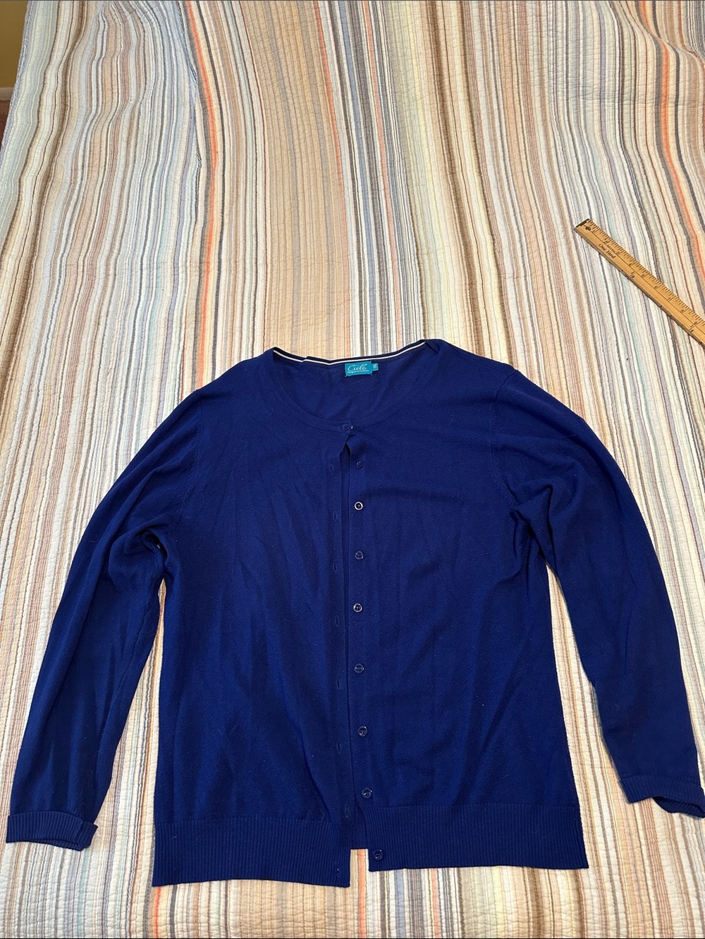 Cielo Women's Navy Button-Up Cardigan